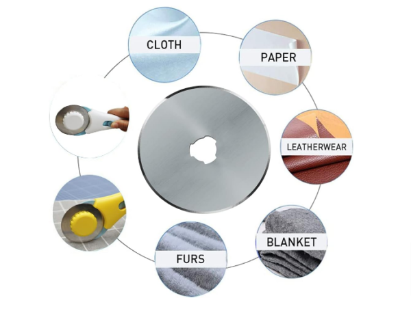 3 HEADLEY TOOLS 60mm Rotary Cutter Blades 10 Pack Fits Olfa, Fiskars, Replacement Rotary Blade for Arts Crafts Quilting Scrapbooking Sewing, Sharp and Durable