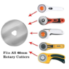 HEADLEY TOOLS 60mm Rotary Cutter Blades 10 Pack Fits Olfa, Fiskars, Replacement Rotary Blade for Arts Crafts Quilting Scrapbooking Sewing, Sharp and Durable
