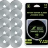HEADLEY TOOLS 60mm Rotary Cutter Blades 10 Pack Fits Olfa, Fiskars, Replacement Rotary Blade for Arts Crafts Quilting Scrapbooking Sewing, Sharp and Durable